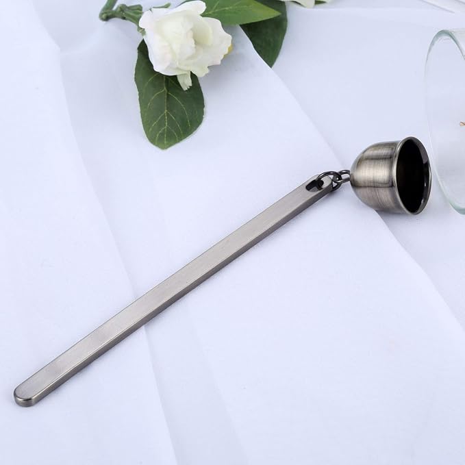 MUXSAM 1-Pack Candle Extinguisher Snuffer, Bell-Shaped Candle Candlesnuffers Stainless Steel Wick Flame Snuffer Candle Accessory Tools Gift for Candle Lovers(Antique Bronze)