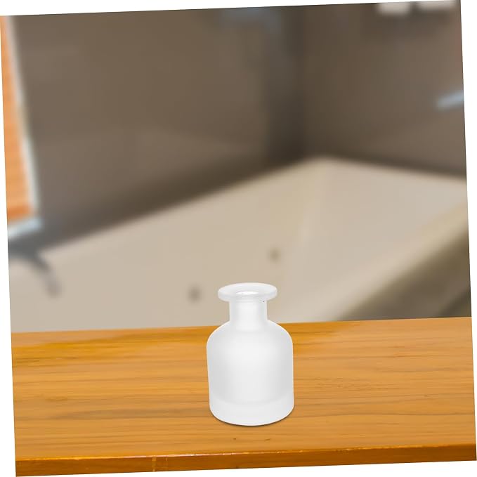 COLLBATH 2pcs Decorative Glass Cylindrical Reed Diffuser Bottles Refillable Containers for Home and Office Stylish Aroma Enhancer Effortless Cleaning Consistent Fragrance for Various Spaces