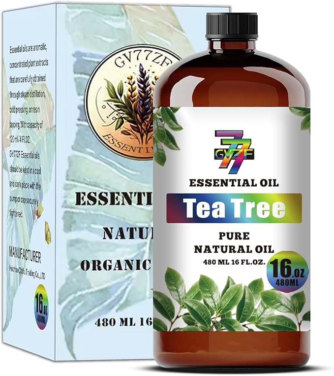 Tea Tree Essential Oil, Tea Tree Oil, for Diffuser, Cleaning, Humidifier, DIY Candles, Soap, Laundry, Home, Yoga, Gift, Essential Oils, GV77ZF Tea Tree Fragrance Oil - 16 fl oz (480 ml)