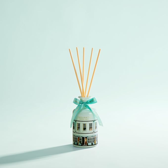 Reed Diffuser for Home - Coconut Beach 6.76 fl oz Diffuser with Sticks, Home Fragrance for Bathroom Shelf Decor, Bedroom & Guest Room
