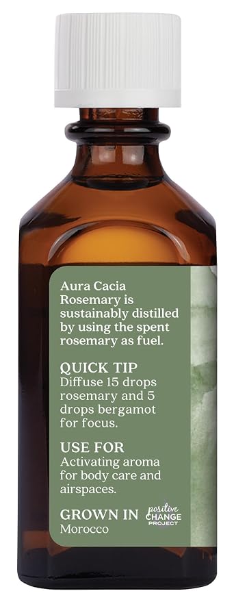 Aura Cacia Essential Oil, Cleansing Rosemary, 2 Fluid Ounce