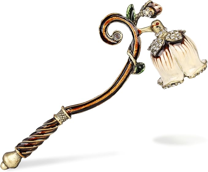 Elegant Royal-Style Candle Snuffer with Pearl Inlay, Candlesnuffers Wick Snuffer Candle Accessory for Putting Out Extinguish Candle (White)