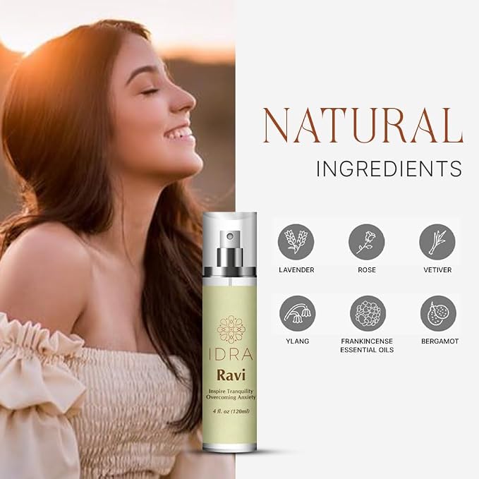 IDRA Ravi Essential Oil Blend 120ML for Home Diffuser Aromatherapy Idra Wellness Contains Lavender Rose Ylang Ylang Essential Oils 100% Pure and Organic Essential Oil 4 Fl. Oz