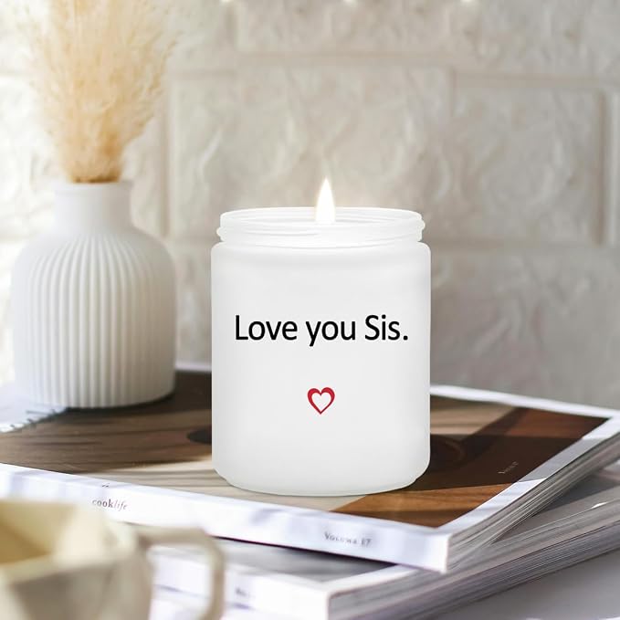 Sister Gifts from Sisters - Birthday Mothers Day Valentines Day Christmas Gift for Sister - Lavender Scented Candle