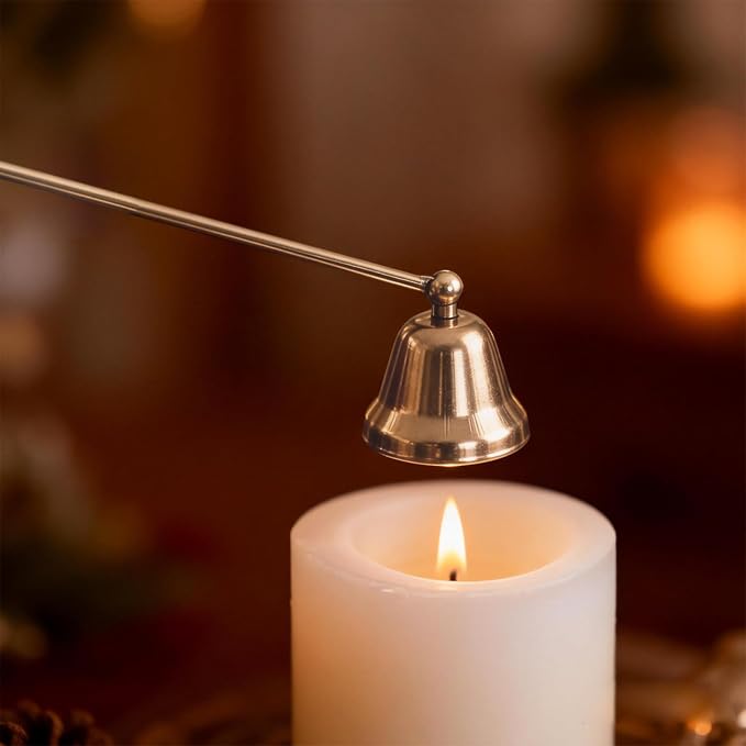 6 Pack Gold Candle Snuffer,Candle Snuffer Vintage,Candle Wick Trimmer(8.3 Inch)
