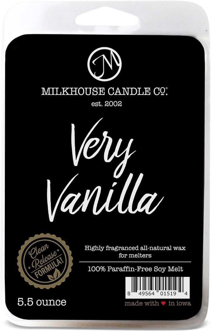 Milkhouse Candle Company Very Vanilla Soy Wax Melts - Buttery | Vanilla | Cream Scented - 5.5 oz, Hand-Poured, Premium Fragrance Oil, Made in the USA
