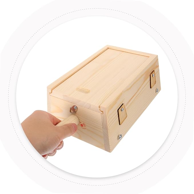 NOLITOY 2pcs Wooden Moxibustion Burner Box Portable Smokeless Moxibustion Case for Neck Back and Abdomen -Scald Design Six Stick Holder for Home Use