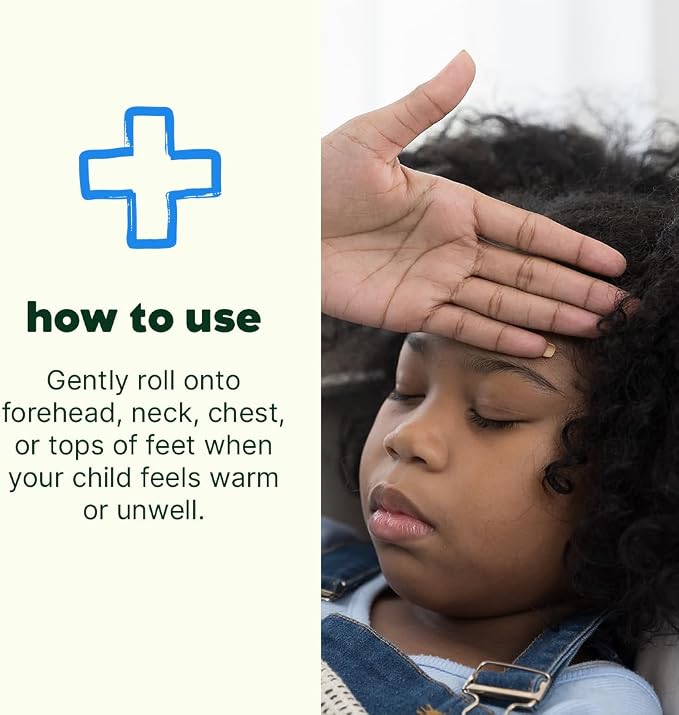 Plant Therapy Kids Cool Comfort Pre-Diluted Essential Oil Roll-On Blend 10 mL (1/3 oz) Relaxation, Cooling Comfort, Seasonal Wellness, Calming Aromatherapy for Kids