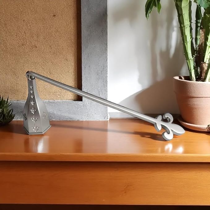 Candle Snuffer Pewter Finish with Fleur de Lis Design by Wickman