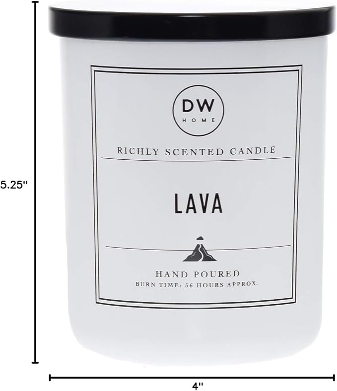 DW Home Lava Scented Candle for Home, 15 oz, Large Double Wick Candle Jar, Up to 56H Burn Time, Luxury Scented Candle for Relaxation, Gifting, Home Décor