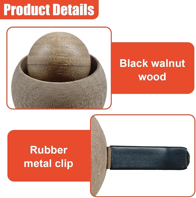 Wood Ball Car Essential Oil Diffuser, Car Dashboard Air Vent Trim Clips, Vintage Design Automotive Interior Decoration for Office, Home (2PCS)