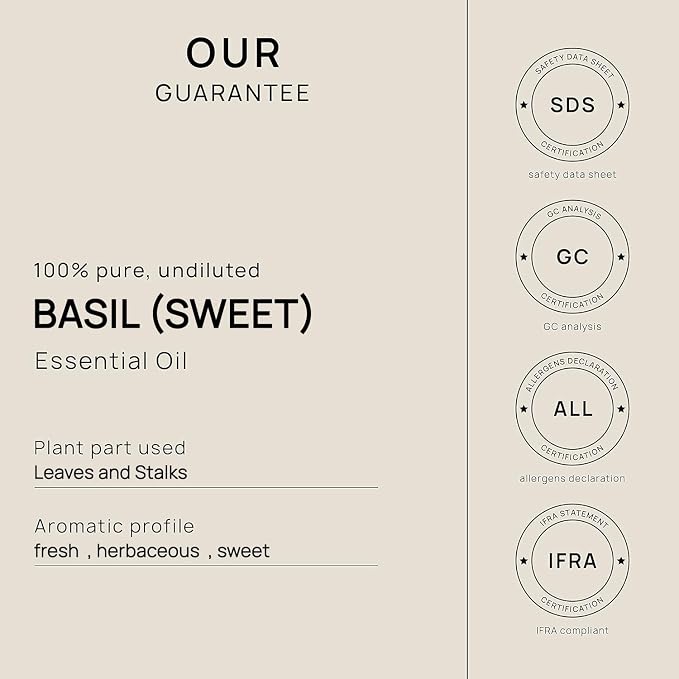 VINEVIDA [128oz] Basil (Sweet) Essential Oil - Bulk Essential Oil for Soap Making and Candle Making