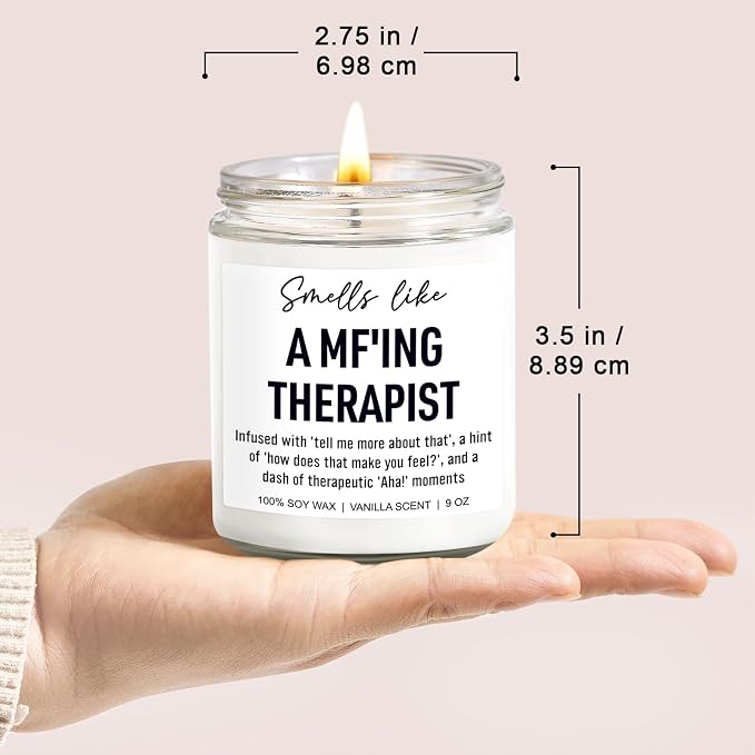 Younift Funny Scented Candle, Therapist Gifts, Therapy Office Decor & Must Haves, Occupational Therapy Gifts, Mental Health, Psychology Graduation, Therapist Appreciation Presents, Psychologist