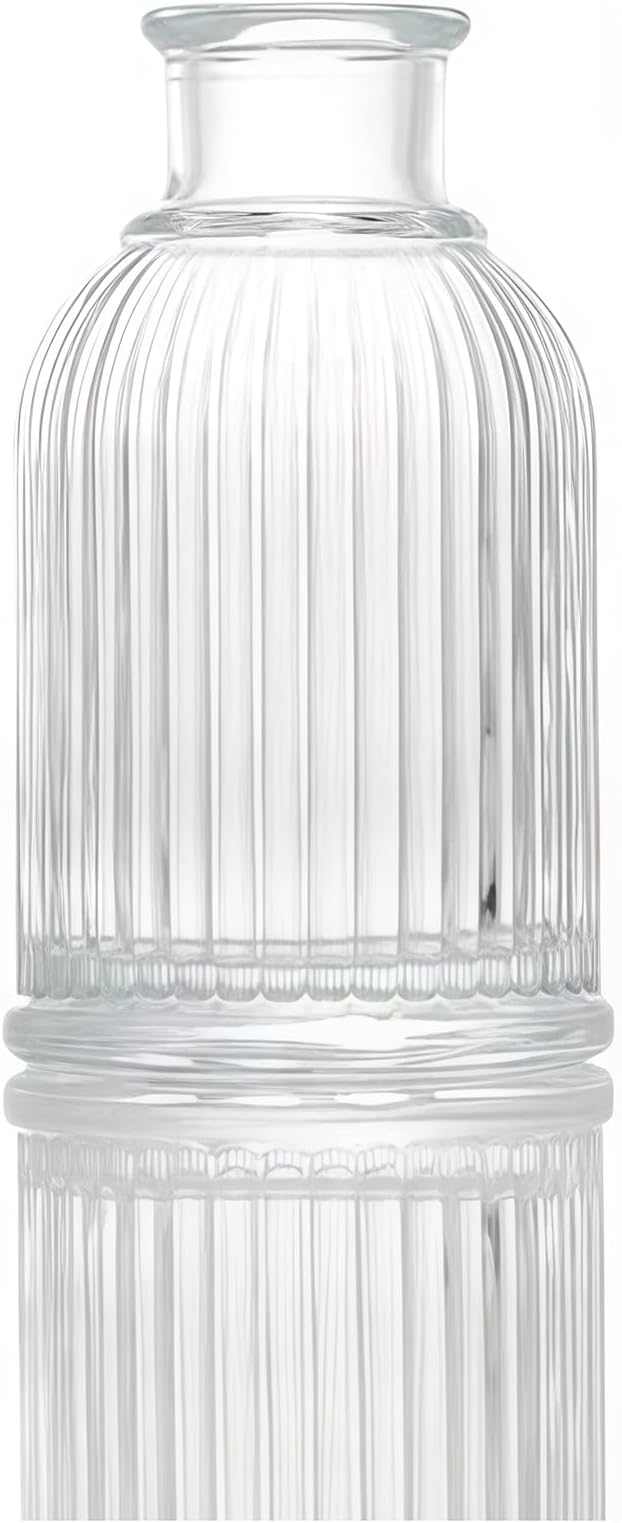Glass Diffuser Bottles 3.8 High 100ml 3.4 Fl Oz Round Aroma Bottles Diffusers Vase Fragrance Accessories Use for DIY Replacement Reed Diffuser Sets Craft Projects Wedding Party
