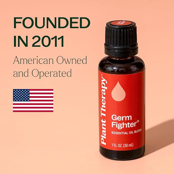 Plant Therapy Germ Fighter Essential Oil Blend 100% Pure, Undiluted, Natural Aromatherapy, Therapeutic Grade 30 mL (1 oz)
