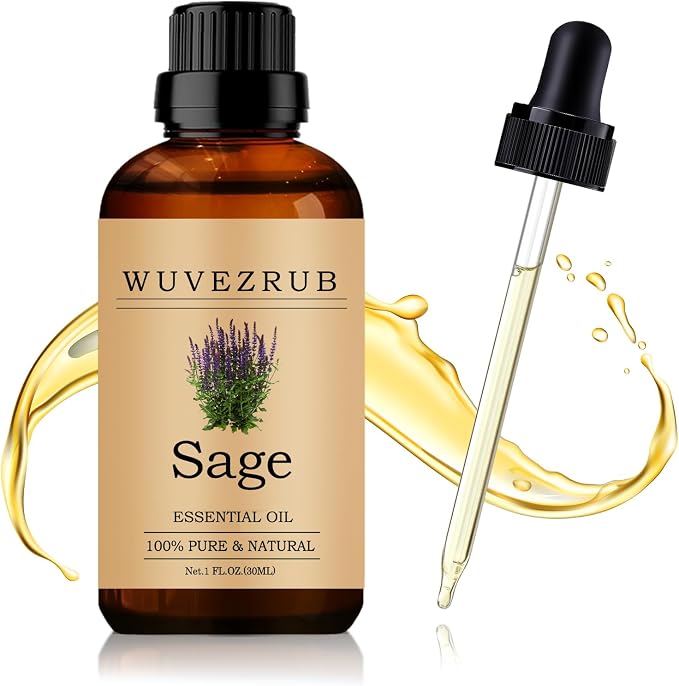 Sage Essential Oil 30ML - 100% Pure and Natural Oils for Aromatherapy Diffuser - 1 Fl Oz/Sage