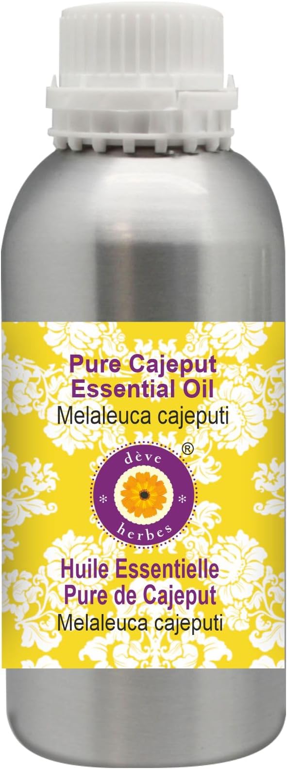 Deve Herbes Pure Cajeput Essential Oil (Melaleuca cajeputi) Steam Distilled 300ml (10 oz)