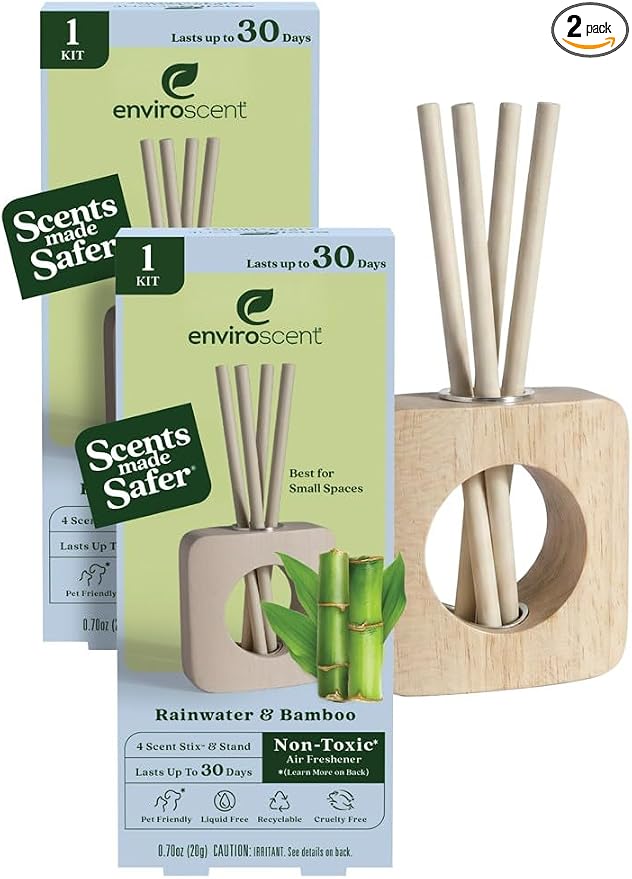 Enviroscent Scent Stix + Stand™ Starter Kit - Rainwater & Bamboo 2 ct