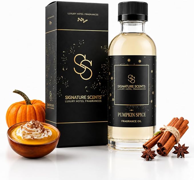 Luxury Hotel Diffuser Oil for Hotels and Homes - Aromatherapy Oils for use with an Essential Oil Diffuser at Home - Fragrance-Scent Diffuser Oil Blend (Pumpkin Spice) 4.05fl oz (120ml)