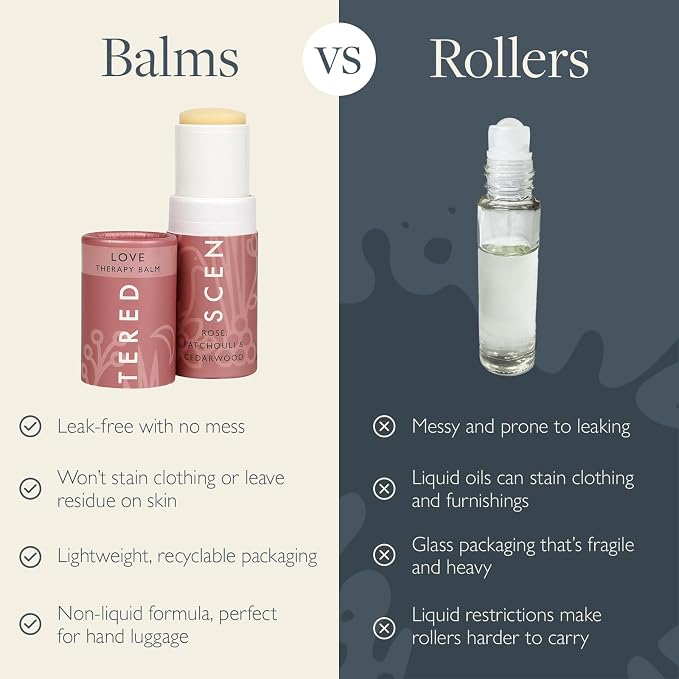 Scentered Aromatherapy Love Balm Christmas Stocking Gift for Emotional Wellbeing - Essential Oils Roll On with Rose & Ylang Ylang - Self-Care Stocking Stuffers for Women
