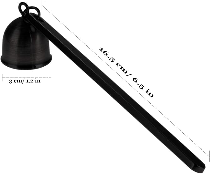 Candle Snuffer, Stainless Steel Wick Flame Extinguisher Elegant Candle Accessory for Candle Lovers - Ivory Black