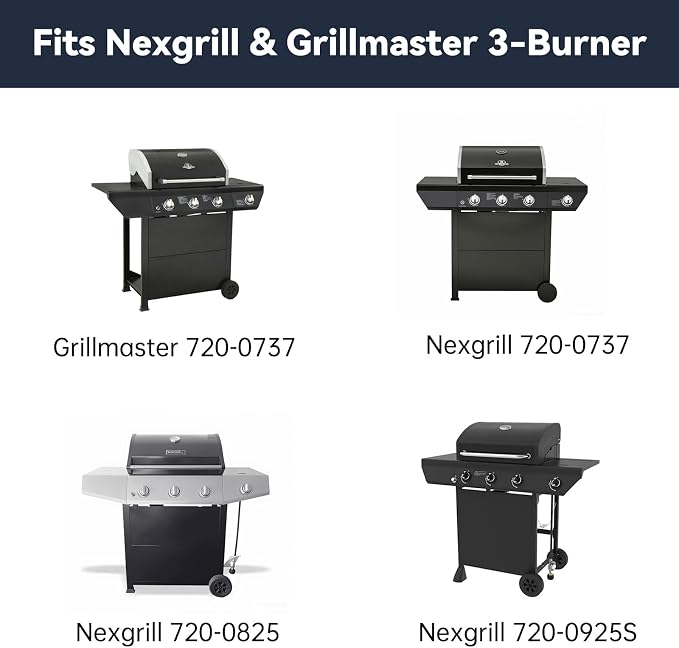 Hongso 14 9/16" Heat Shields Replacement Parts for Grillmaster 3-Burner 720-0737, Nexgrill 720-0825 720-0925S 720-0894F 720-0830MB, BBQ Pro 720-0894R 122.57901710 122.47207610 Grills, Porcelain Steel