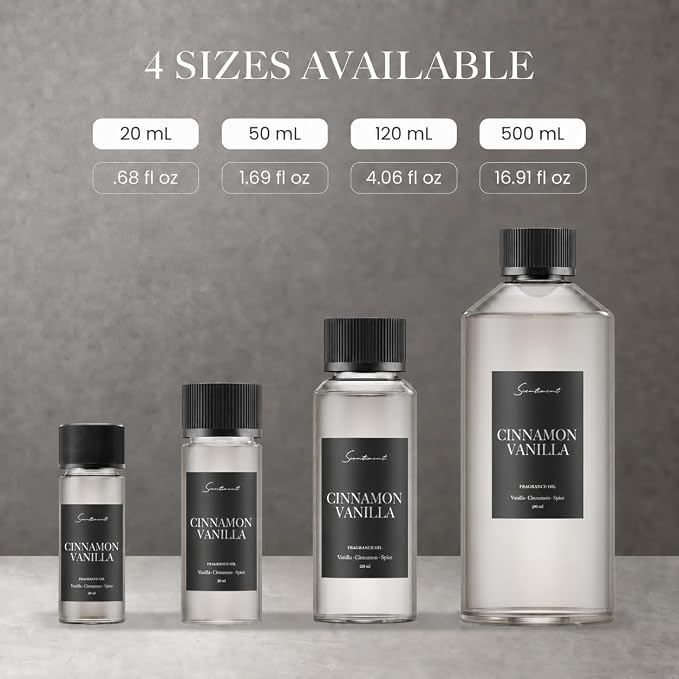 Scentiment Cinnamon Vanilla Diffuser Oil - Premium Hotel Scent with Notes of Cinnamon, Vanilla & Spice Home Scent, Aromatherapy Fragrance Oil Diffuser Refill - 4.06 fl oz (120 mL)