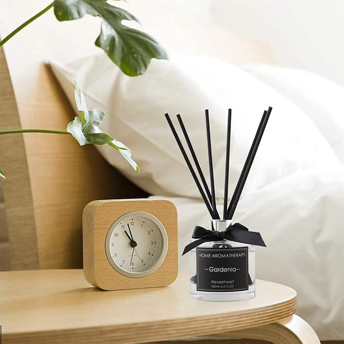 Reed Diffuser Set,Gardenia Reed Diffuser Gifts for Women,3.4oz(100ml) Reed Diffuser with Sticks, Home Fragrance Reed Diffuser for Living Room, Office & Bathroom Shelf