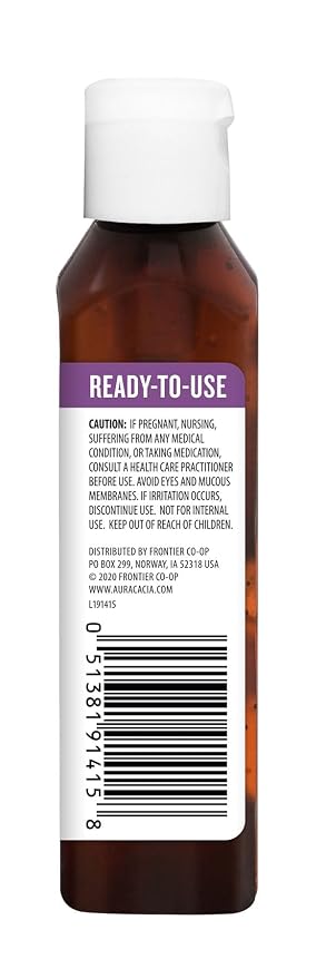 Aura Cacia Ready-to-Use Lavender Essential Oil in Fractionated Coconut Oil | GC/MS Tested for Purity | 4 fl. oz.