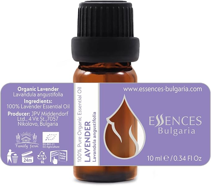 Set Relax Organic Essential Oils | Lavender (0.34 Fl Oz) + Chamomile (0.17 Fl Oz) + Yarrow (0.17 Fl Oz) | 100% Pure and Natural | Undiluted | Therapeutic Grade | Family-Owned Farm | Non-GMO | 3 pcs