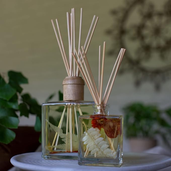 Rosy Rings Honey Tobacco Botanical Reed Diffuser 4oz - Lasts 4-6 Months, Aromatherapy Diffuser, Reed Diffuser Sticks, Diffuser with Botanicals Perfect for Home Decor!