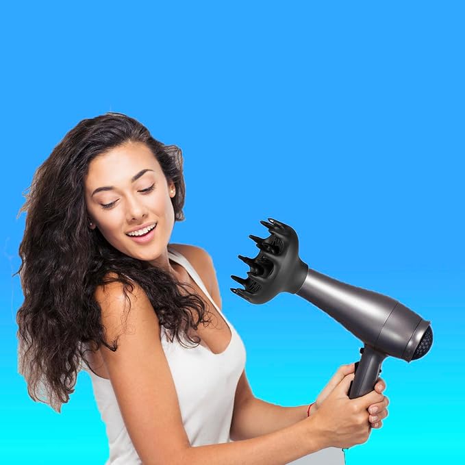 Black Orchid Hair Diffuser, Hair Dryer for BlowDryers with 1.7-1.8 inch Diameter Nozzle, suitable for Curlyand Wavy Hair-Softness and Control Blow-out hair is softerfluffier