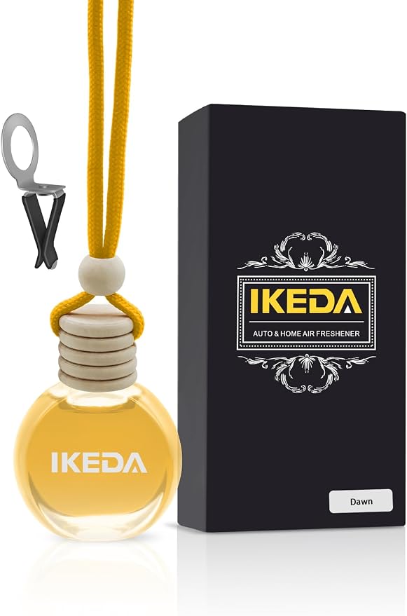 Ikeda Car Air Freshener: Hanging Car Smell Air Freshener | 10ml Hanging Car Perfume | Long Lasting Fragrance | Strong Scents Diffuser for Auto Home (Hami-melon)