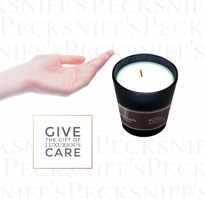 Pecksniffs Black Bourbon & Mandarin Scented Candle | 1 Wick, 184g/6.49oz