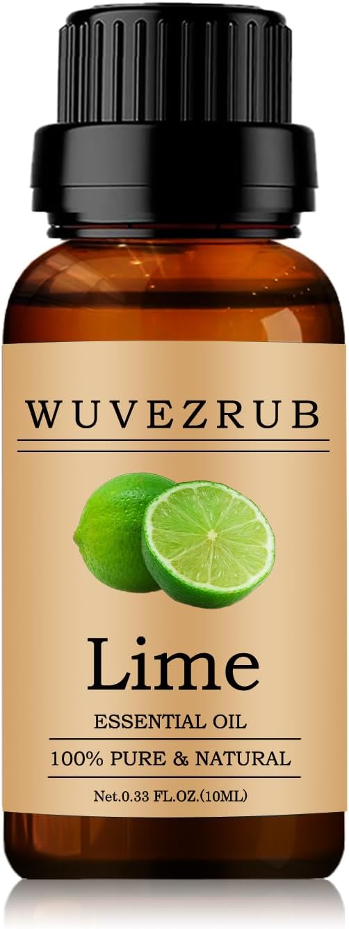 Lime Essential Oils 10ML, 100% Pure and Natural Essential Oil for Aromatherapy Diffuser - 0.33 Fl Oz/Lime