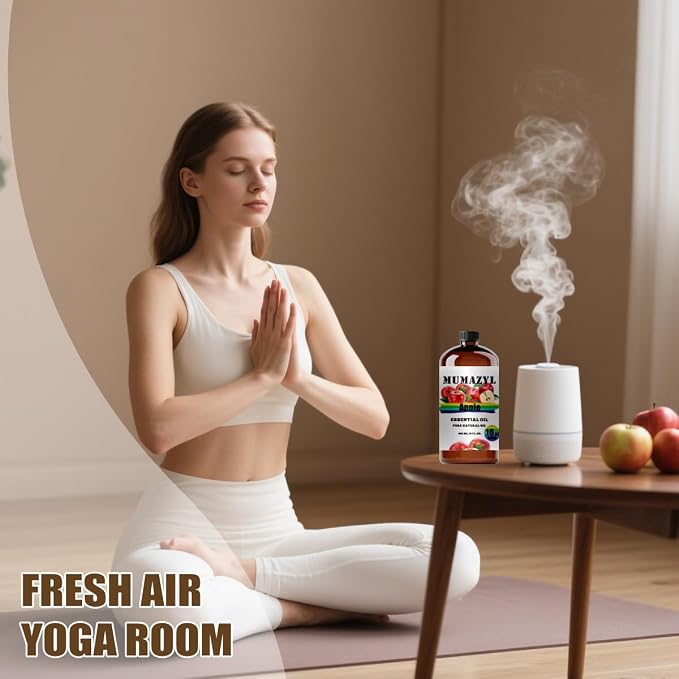 Apple Essential Oil, Apple Oil 16 Fl Oz 480ML for Diffuser Humidifier Yoga Cleaning DIY Candle Soap Making MUMAZYL Essential Oils