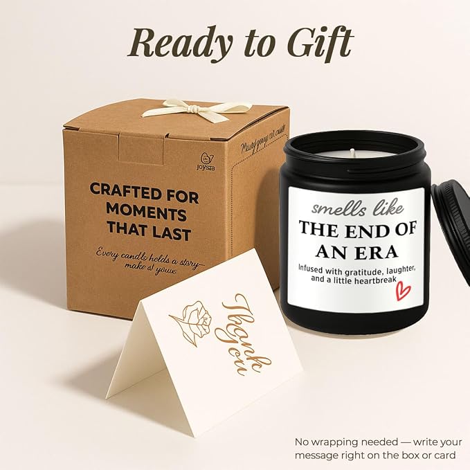 Retirement Gift for Woman – Unique & Heartfelt Retirement Gifts for Men – Lavender Memorable Farewell Gifts for Coworkers, Present for Boss, Friend, Office Goodbye Party by Joyqua, Black