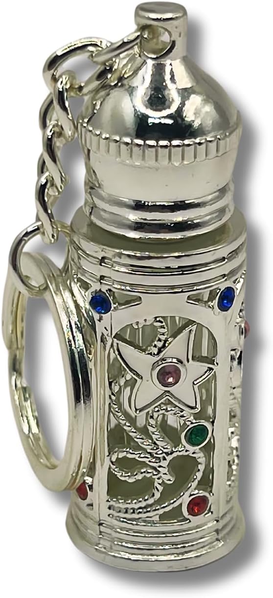 Anointing Oil Bottles 5ml- Refilable Anointing Oil Bottle Keychain - Travel Size Container with Applicator