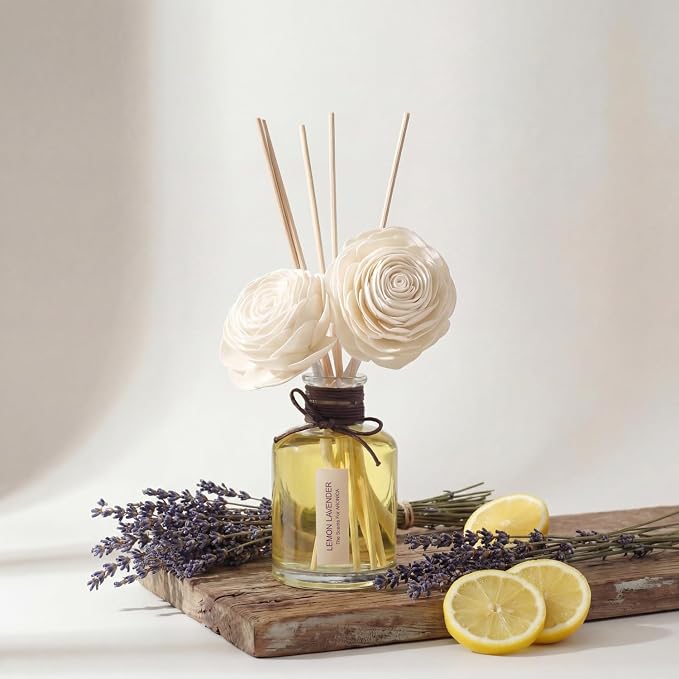 Aronica Lemon Lavender Essential Oil, Diffuser Oil Refills Scents for Home, Refill Essential Oil Bottle, Organic Air Fresheners for Home, Infused Oil Refill