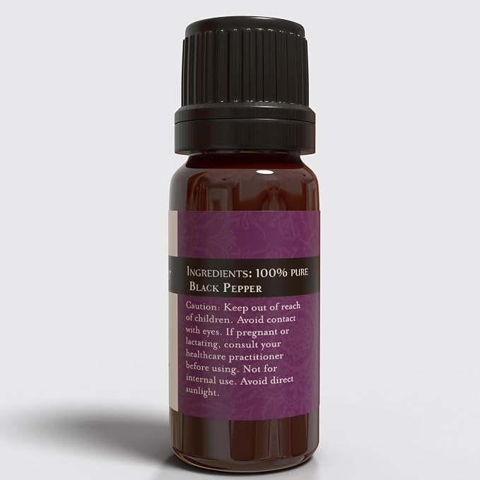 ArOmis Black Pepper Essential Oil - 100% Pure Therapeutic Grade - Undiluted, Premium Oil - 150 Micron Filtered, Perfect for Aromatherapy Diffusers (30ml / 1 fl oz)