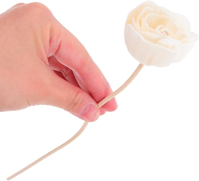 2pcs Natural Rattan Reed Diffuser Flowers with Essential Oil for Home Fragrance Accessories, Rattan Stick Aroma Diffuser Set for Office, Hotel, and Living Room Decor