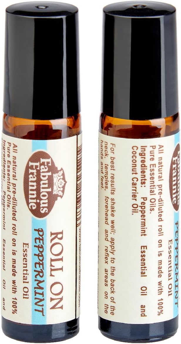 Fabulous Frannie Peppermint Essential Oil Roll-On 10 ml Made with Pure Essential Oil