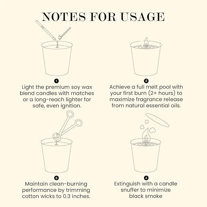 M&SENSE Natural Soy Large Candle| Leather Night | 16.6 oz, 95H Burn | Mini Spring Scented Candles for Relaxation, Meditation, Home Décor | for Bedroom, Office, Party