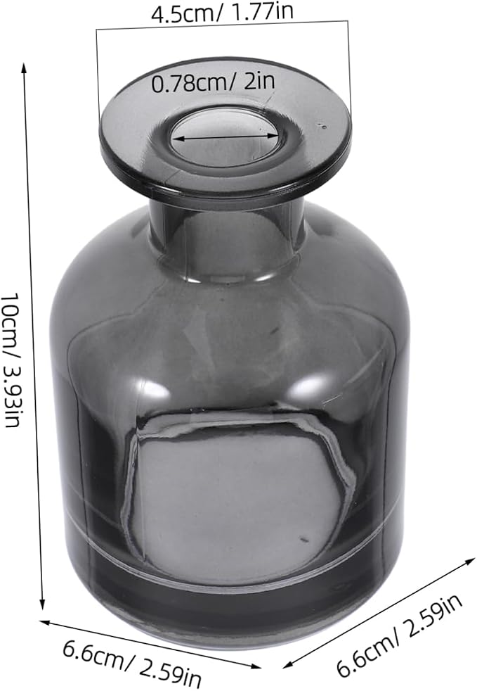 COLLBATH 2pcs Glass Reed Diffuser Bottles for Scent Diffuser Only Refillable Essential Oil Holders Home Office Decorative Fragrance Containers