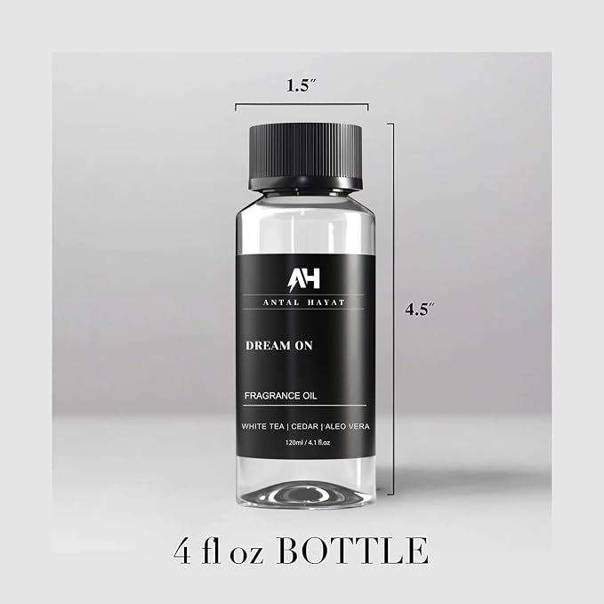 Dream On Diffuser Oil 120ml – Hotel Collection Essential Oils for Diffuser – White Tea, Vanilla & Cedarwood – Luxury Home Scent – Hotel Inspired Aromatherapy Oil for Home & Office