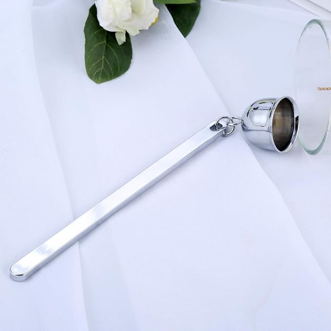 MUXSAM 1-Pack Stainless Steel Candle Extinguisher with Bell-Shaped Snuffers - Accessory Tools for Candle Lovers (Silver)