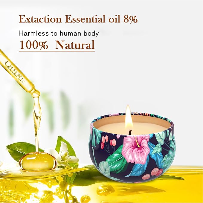 3 Pack Home Scented Candles - Strong Cloves, Roses & Freesias Candle, 2.5 Oz, 100% Soy, Non-Toxic, Small Candle Set for Aromatherapy & Gifts, Prizes for Adults, Baby Shower Prizes
