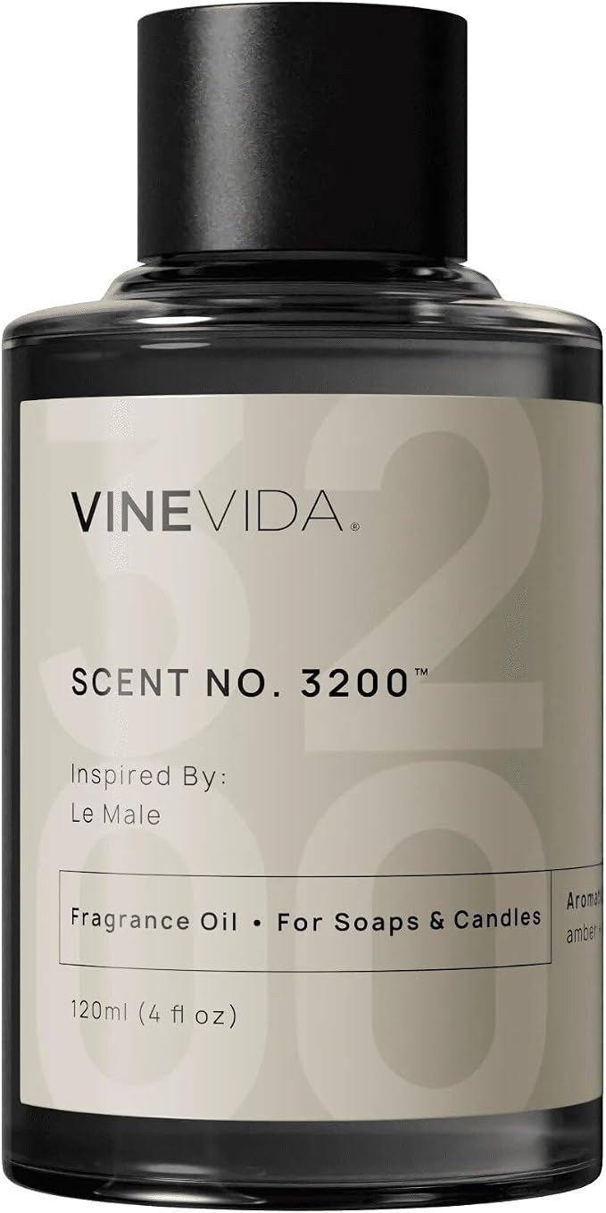 VINEVIDA [4oz] Male Fragrance Oil for Candle Making Scents Soap Making, Perfume Oils, Soy Candles, Home Diffusers, Bath Scent Bomb Oils 4 Fl Oz