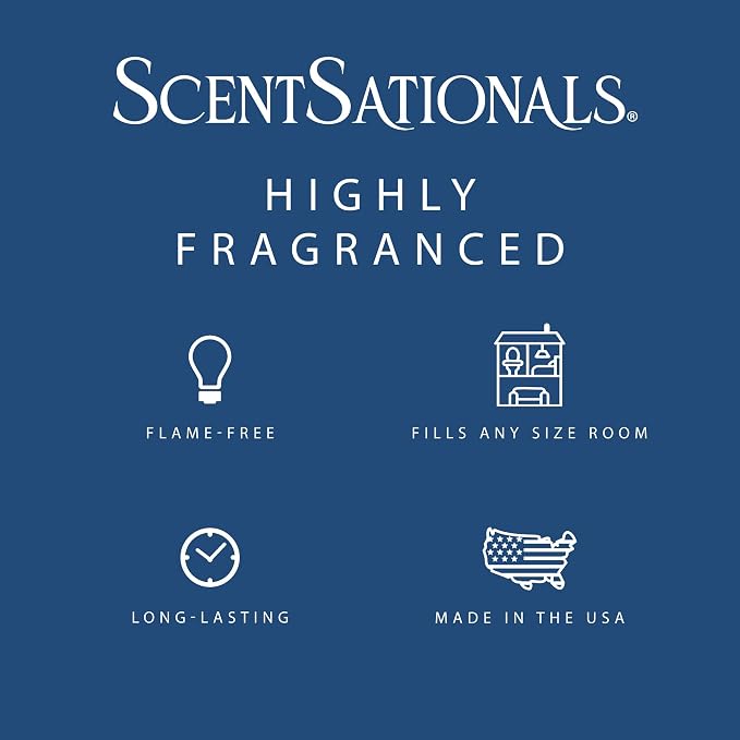 Scentsationals Vanilla Bean Scented Wax Melts - Vanilla & Sugarcane Scents, 10oz (24 Cubes)