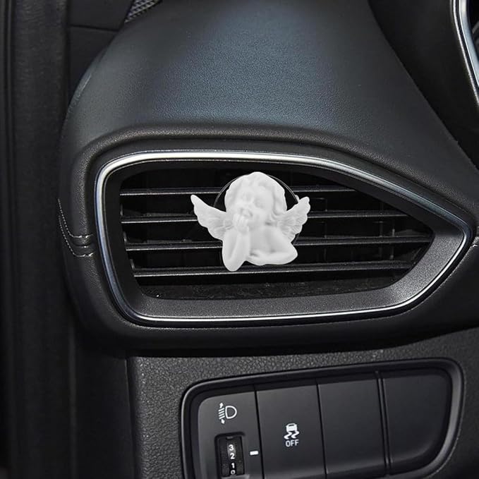 PRETYZOOM Car Air Vent Decoration Clip Baby Girl Angel Air Freshener Vent Clips Perfume Diffuser Car Interior Accessory 2 x 1.4 Inch